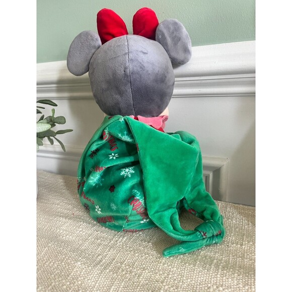 Disney Store My First Christmas Baby Minnie Mouse Plush Blanket Swaddle 12" - Picture 3 of 7